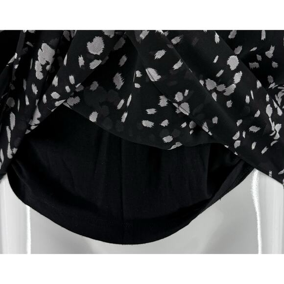 Cabi Womens Cosmos Top Size Small Black Gray Sheer Over Built in Tank Style 3597 - Picture 4 of 8